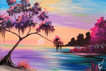 Vibrant Lagoon at Dusk