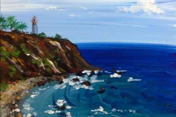 Golden Lighthouse Cliff Views