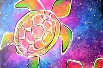 Galactic Glow Neon Turtles