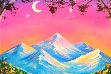 Nightfall Bloom in the Starlit Mountains