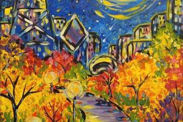 Moonlit Autumn Path - Baytown