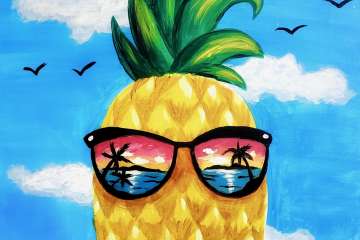 A Beachy Pineapple Enjoys His Days