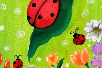 Vibrant Ladybug Scene