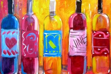 Rainbow Wine Bottles
