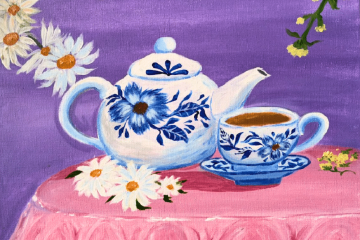 Blue Floral Tea Set