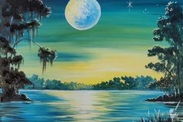 Emerald Moonlit Lake