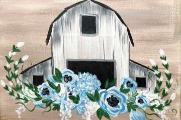 Rustic Wildflower Bar Scene
