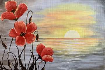 Poppies At Sunset - Elk Grove