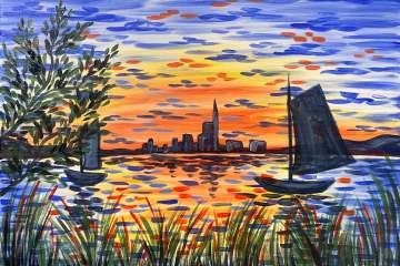Monet's Sunset Seine - Houston