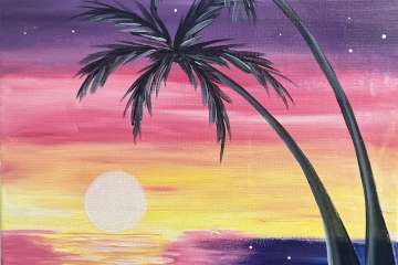 Summer Sunset Palms