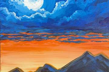 Moon Over the Mountains - Woodridge