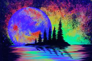 Lunar Pines - Black Light - Woodridge