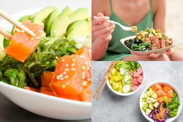 Pescatarian and Vegetarian Poke Bowls