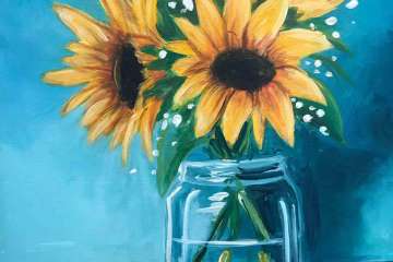 Cheerful Jar of Sunflowers