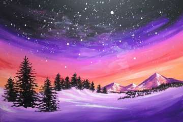 Vibrant Snowscape