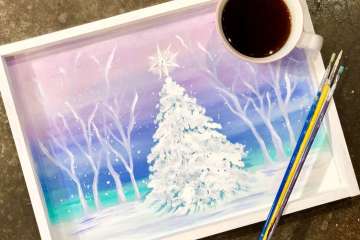 Frosty Winter Serving Tray