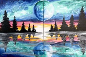 Glittering Moon Reflection