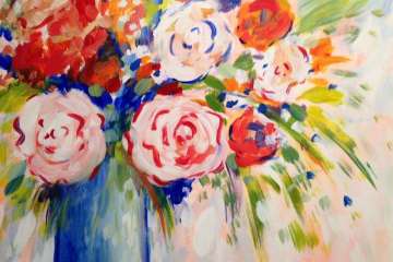 Modern Abstract Peonies