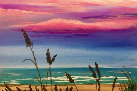 Twilight Walk on the Beach - Chicago