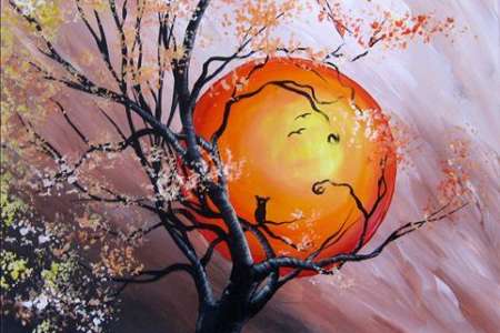 Painting Under the Harvest Moon