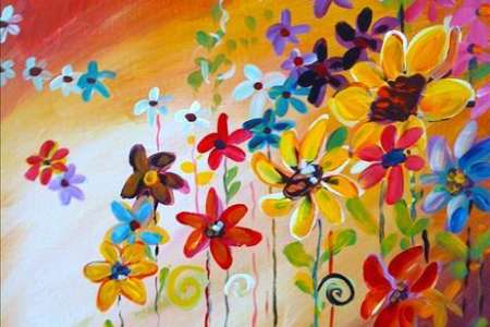 Field of Colorful Flowers