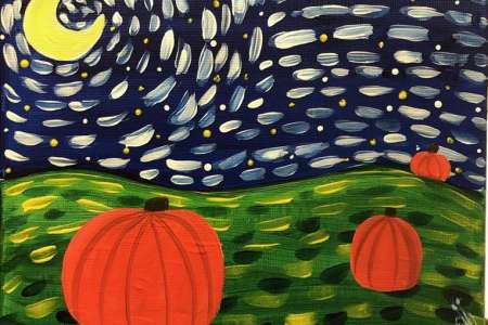 Starry Night With Pumpkins