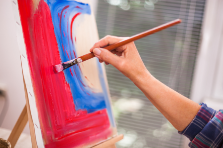 Abstract Painting at Home