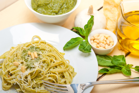 Make Fettuccini and Fresh Herb Pesto