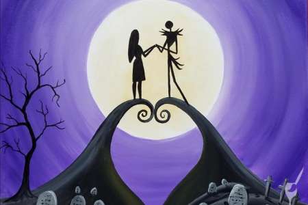 Purple Moonlit Embrace