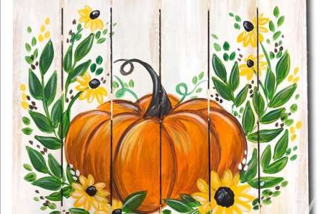 Folk Floral Pumpkin