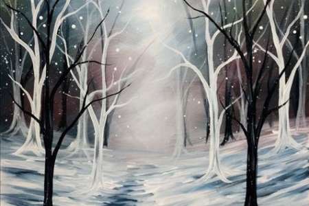 Snowy Forest Night