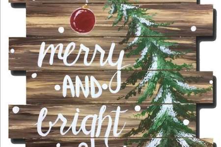 Merry and Bright Holiday Sign