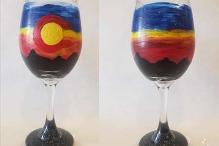 Painted Glassware Set