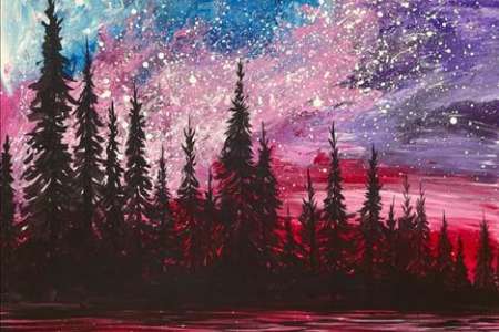 Starry Forest Skyline