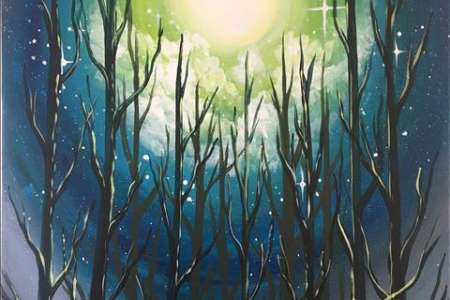 Glowing Forest in the Night