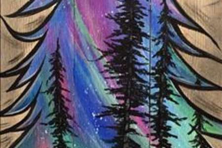 Evergreens at Night