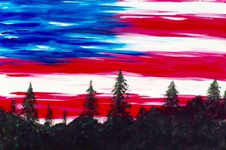 Patriotic Evergreens