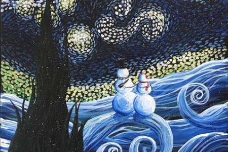 Starry Night Snowmen