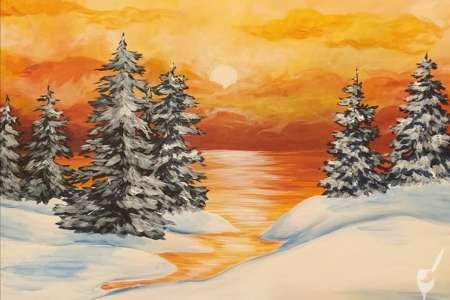 Golden Winter Landscape