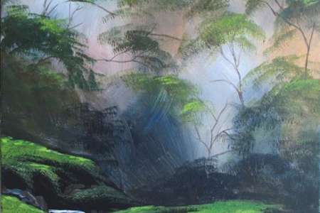 Hidden Misty Haven Amongst Trees