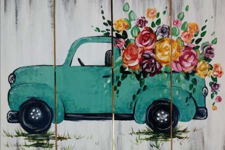 Floral Truck Bed