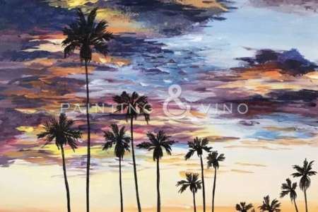 Cinematic Sunset Palm Trees