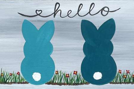 Blue Happy Bunnies