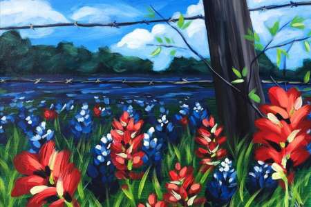 Bright Blooms and Soft Clouds