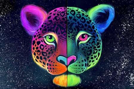 Dual Canvas Jaguar - Date Night