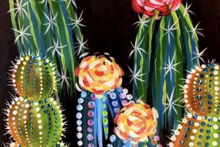 Bright Neon Cactuses