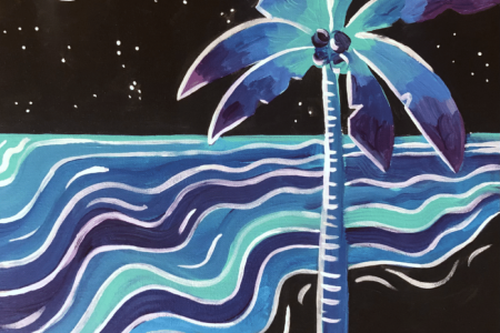 Palm Against the Ocean