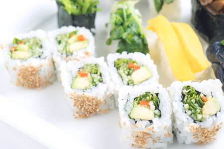 Sushi and Beet Tacos