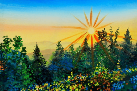 Enchanting Mountain Sunset