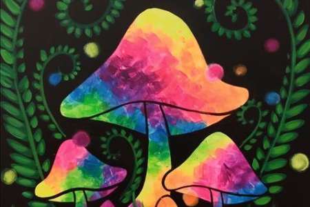 Psychedelic Mushroom Forest